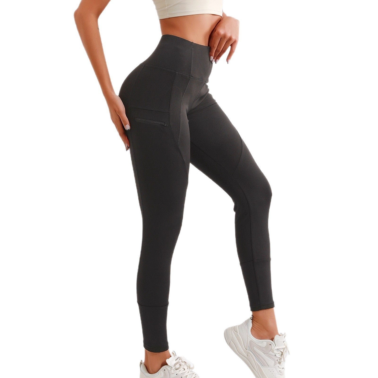 Stylish Women's High Waist Leggings with Zipper Pocket - Perfect for Comfort and Style